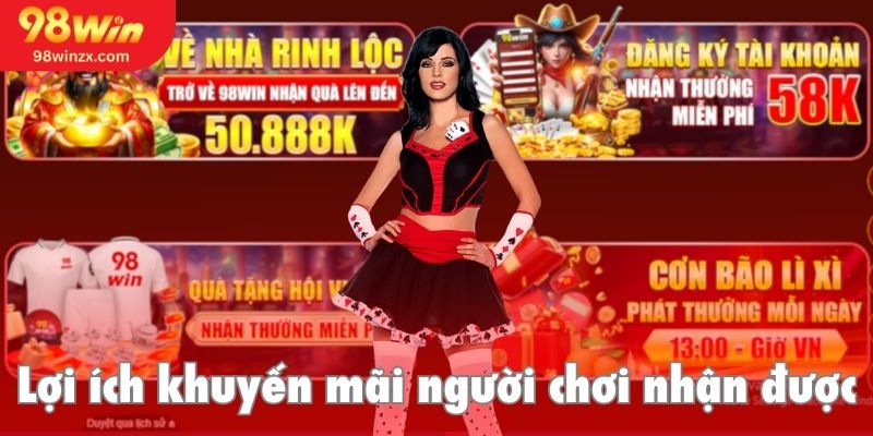 Các lợi ích mà người chơi nhận được từ khuyến mãi tại hệ thống